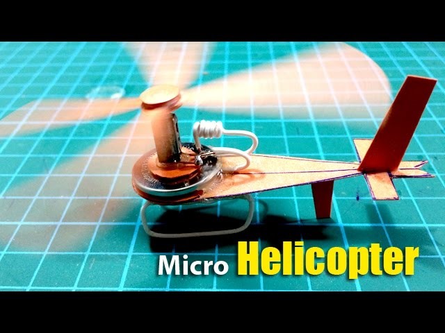 Amazing Smallest Electric Helicopter by Paper (Micro Paper Elicottero) | Creative Channel