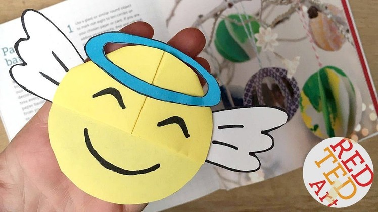 Angel Emoji Bookmark DIY for Christmas - Christmas Emoji DIY - DIY Bookmark Designs