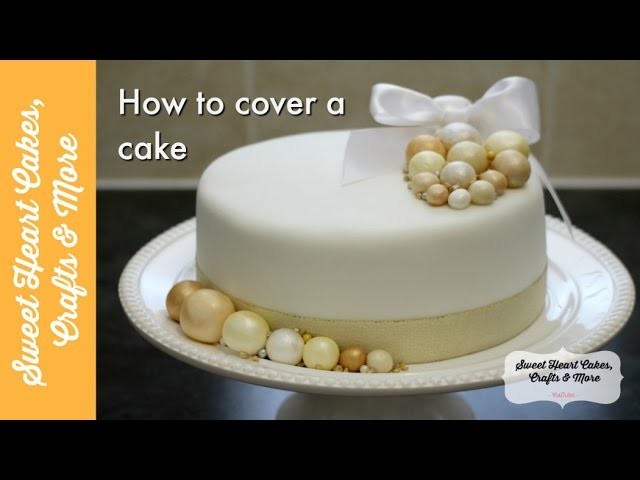 Cover a cake with Marzipan & Fondant - How to decorate a fruit cake tutorial