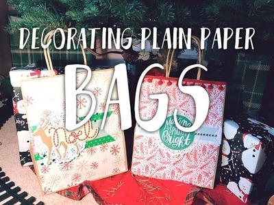 Decorating Paper Bags From Dollar Tree ⛄