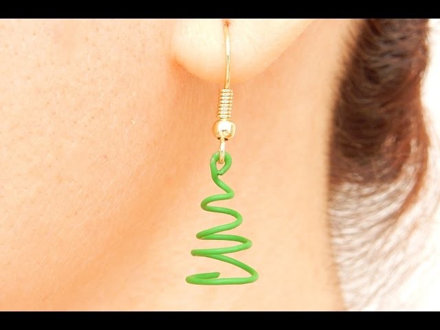 DIY Christmas Tree Earrings