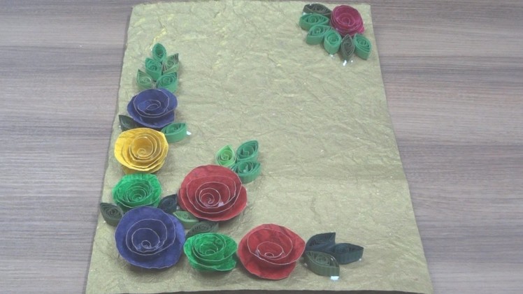 DIY~Greeting Card~Hand Made Sheet Flowers~Simple Steps