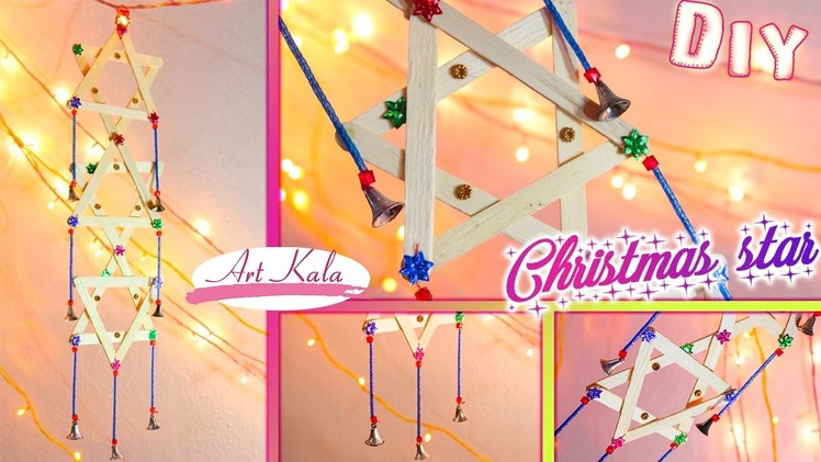 DIY How to make christmas star | Popscile stick crafts | Artkala