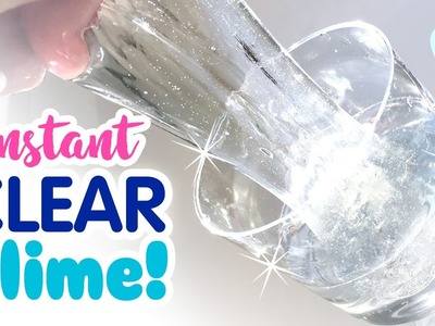 DIY INSTANT CLEAR SLIME!!! No Waiting For Bubbles! No Borax, No Detergent!