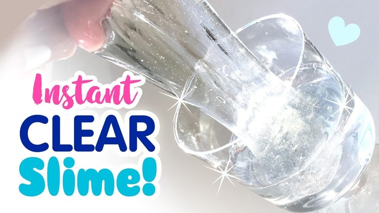 DIY INSTANT CLEAR SLIME!!! No Waiting For Bubbles! No Borax, No Detergent!