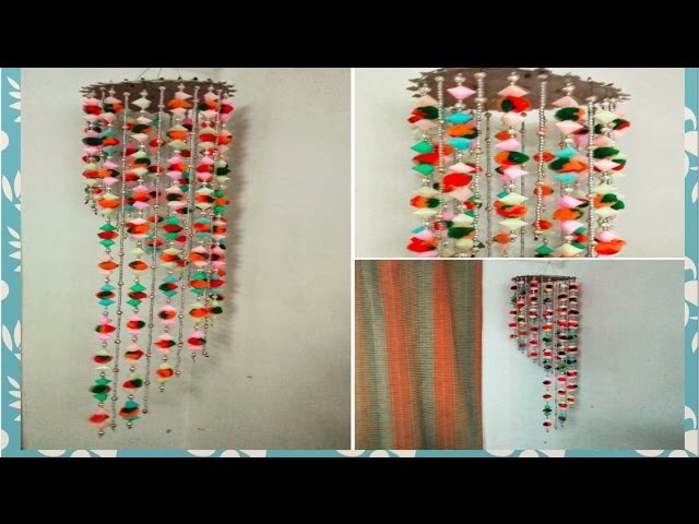 DIY:: Jhoomar. Wall hanging made out of  plastic straws!!