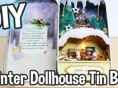 DIY Miniature Dollhouse Kit Box Theatre Snow Dream Cute Winter Scene. Relaxing Crafts