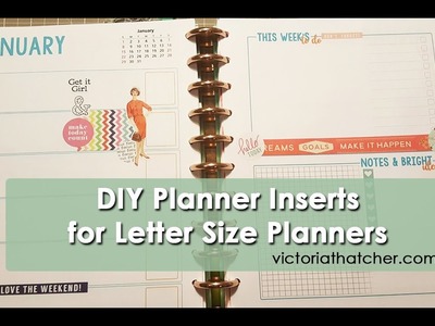 DIY Planner Inserts for Letter Size Planners - Victoria Thatcher