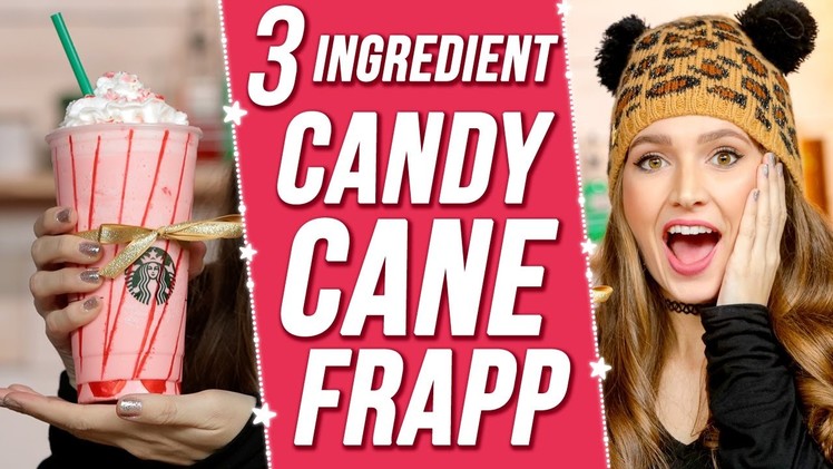 EASY DIY STARBUCKS CANDY CANE FRAPPUCCINO?! 3 items Or Less w. Courtney Randall