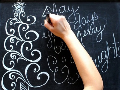 Holiday Chalkboard Ideas:DIY Christmas Chalkboard Art