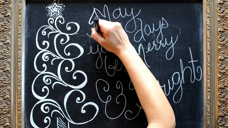 Holiday Chalkboard Ideas:DIY Christmas Chalkboard Art