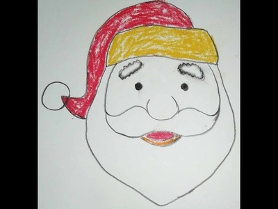 How to draw Santa Claus face step by step | easy way drawing Santa Claus head