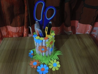 How To Make Creative Pen Holder By Decoration Idea 673