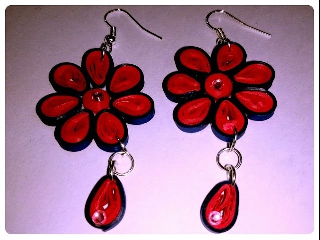 How to make  flower Quilling Earrings Paper Quilling Art -Quilling Made Easy