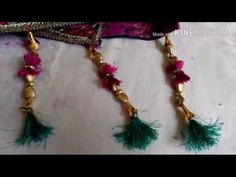 How to make Saree kucchu.tassels desing using silk thread with beads