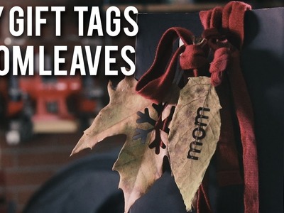 Idea: DIY gift tags made of leaves
