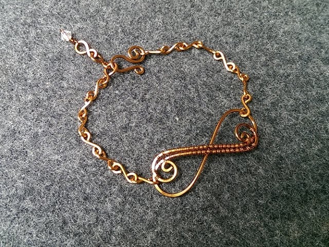 Infinity bracelet - How to make wire jewelery 152