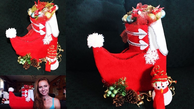 Make Your Own Christmas Decorations- DIY recycling Santa shoe
