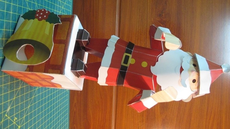 Making paper santa clause can dance – christmas crafts – paper crafts
