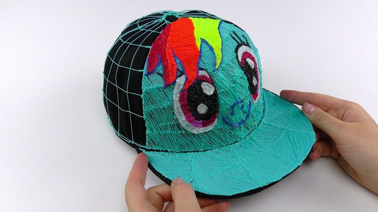 My Little Pony How to Draw 3D Cap with Rainbow Dash using 3D PEN! Video for Kids