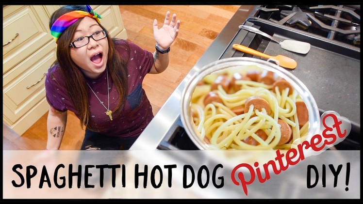 Spaghetti Hot Dog Pinterest DIY!