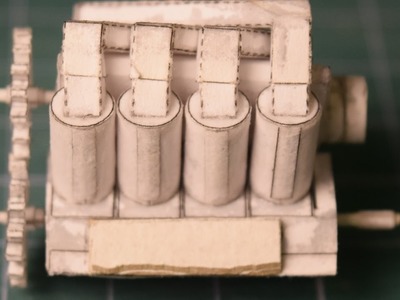 Stunning working paper model of v8 engine