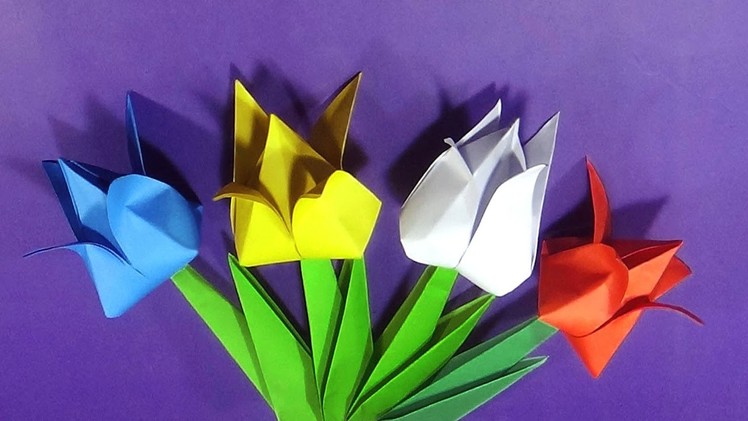 Tulip - How To Make Origami Tulip Flowers With Paper |