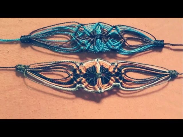 Tutorial macrame bracelet flower(How to make)