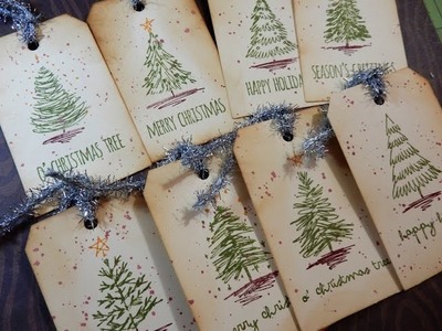 12 Days of Christmas Tags | Day 9 of 12 | Tim Holtz Scribbly Christmas