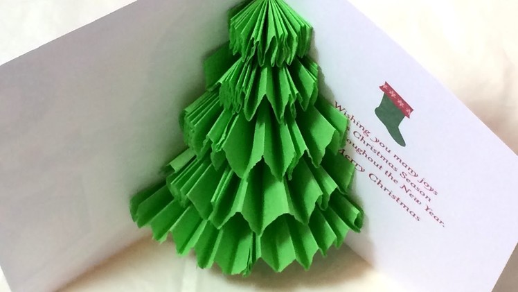 2 ways to make a 3D pop up christmas tree card