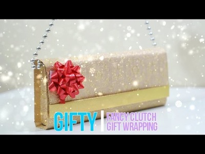Creative Christmas Holiday Gift Wrapping - Fancy Clutch Purse