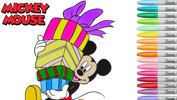Disney Coloring Book Mickey Mouse Christmas Colouring Pages Rainbow Splash