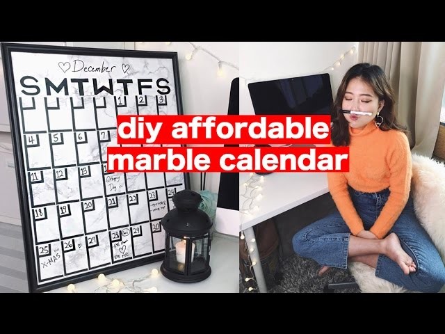 DIY Affordable Marble Calendar (+short skit