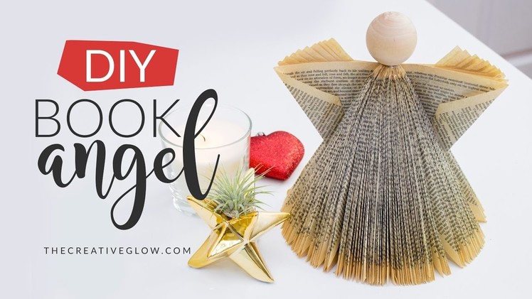 DIY Book Angel. Under $5 Christmas Decor