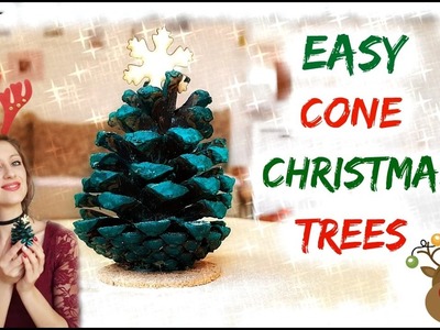 DIY Cone Christmas trees.Asya Eneva.Как да направим елхи от шишарки.Ася Енева