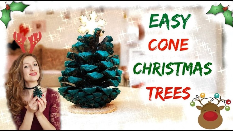 DIY Cone Christmas trees.Asya Eneva.Как да направим елхи от шишарки.Ася Енева