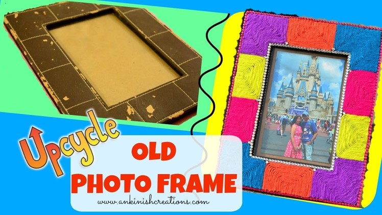 DIY Easy photo frame decoration idea using Yarn!! Upcycle, Best out of waste!!