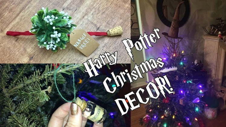 DIY Harry Potter Christmas Decorations | Ornaments, Sorting Hat Tree Topper, + Mistletoe!