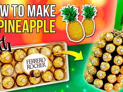 DIY Pineapple MADE of CHOCOLATE and WINE * EASY Christmas DECOR