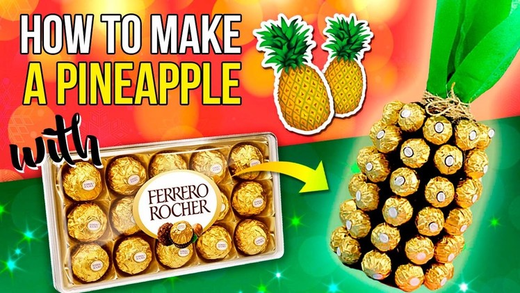 DIY Pineapple MADE of CHOCOLATE and WINE * EASY Christmas DECOR