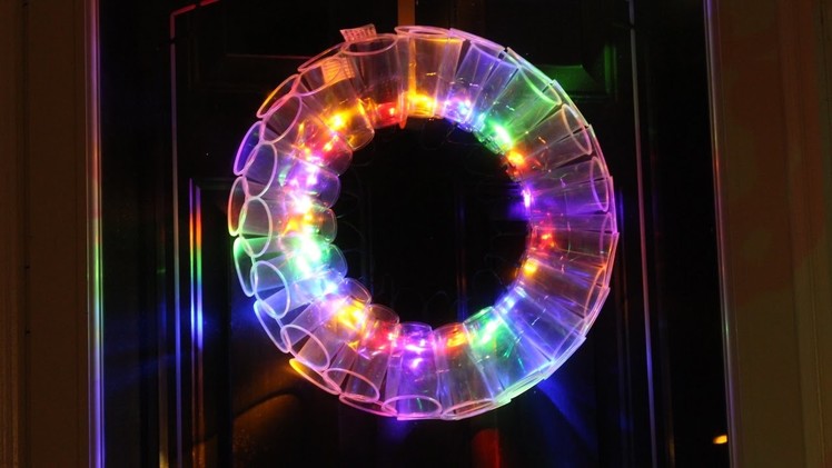 DIY PLASTIC CUP LED WREATH  | FUN CHRISTMAS PROJECTS