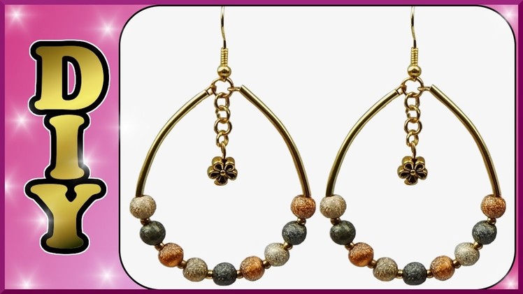 DIY xmas | Perlenohrringe für Weihnachten basteln | Christmas beaded memory wire earrings