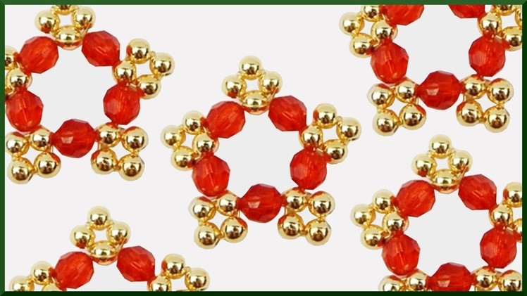 DIY xmas | Schneeflocke. Stern aus Perlen basteln | Christmas beaded Snowflake.star ornament