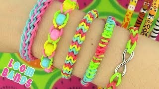 How to Make Loom Bands. 5 Easy Rainbow Loom Bracelet Designs without a Loom - Rubber band