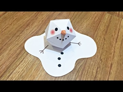 MELTING SNOWMAN PAPER TOY TUTORIAL