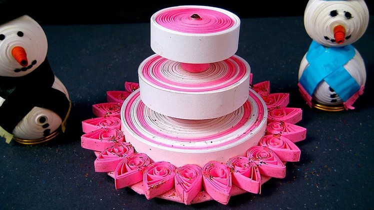 Paper Quilling Designs - Christmas Cake By Paper Quilling @ ekunji.com