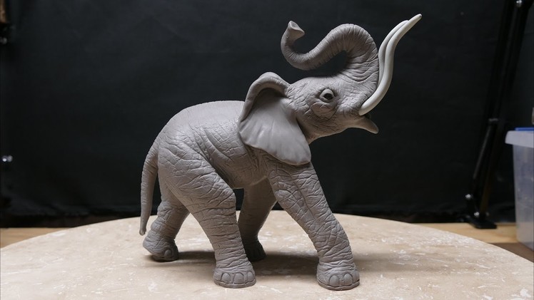 Polymer Clay Texturing (elephant sculpture part 12)