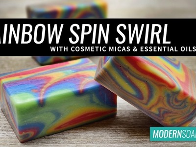 Rainbow Spin Swirl Soap with Modern Soapmaking