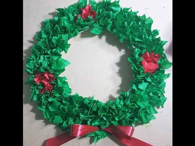 Tissue Paper Wreath