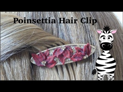 3D Poinsettia Hair Clip Acrylic Nail Art Design Tutorial & Gift Opening
